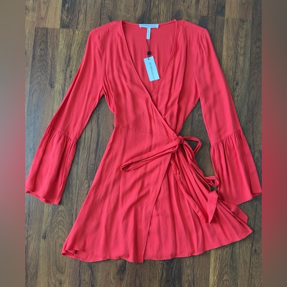 BCBGeneration Vibrant Red Long Sleeve Dress - Picture 7 of 13